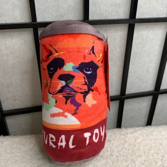 NEW Scirokko Plush Squeaky Beer Can Dog Puppy Play Toy Orange - Picture 4 of 10
